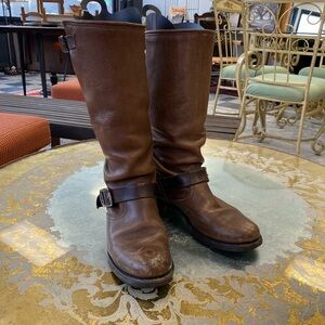 Slouchy Buckle Frye Boots